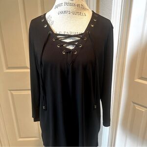 Black Criss Cross Top